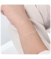 Dual Hearts Silver Bracelet BRS-42